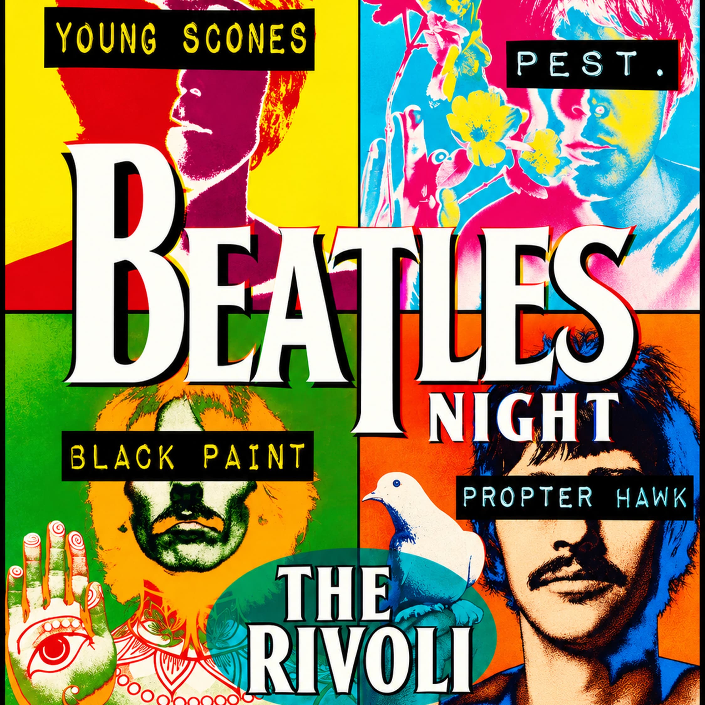 BEATLES NIGHT with Young Scones, Pest, Black Paint & Propter Hawk