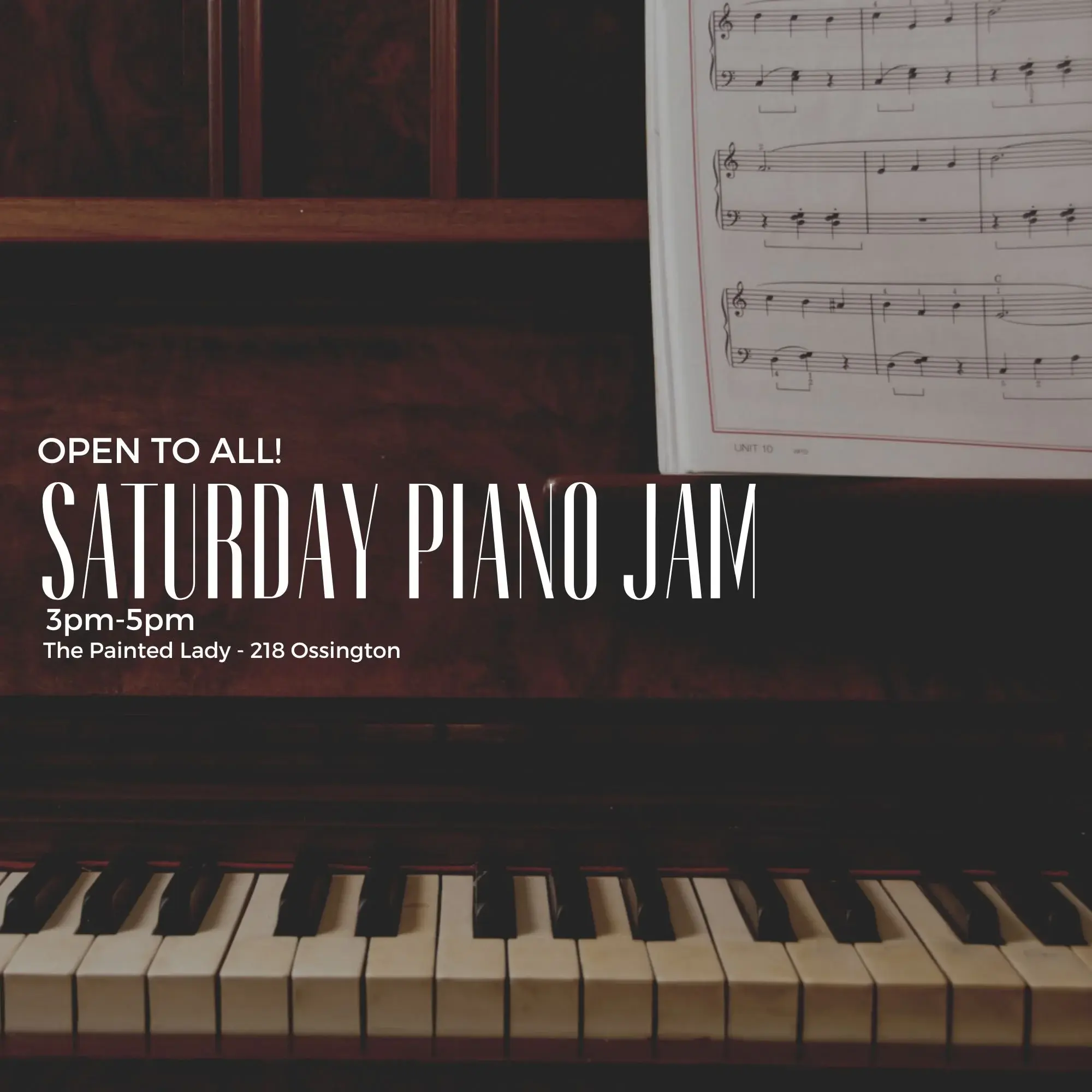 Jelly Roll Piano Jam! 3pm-5pm