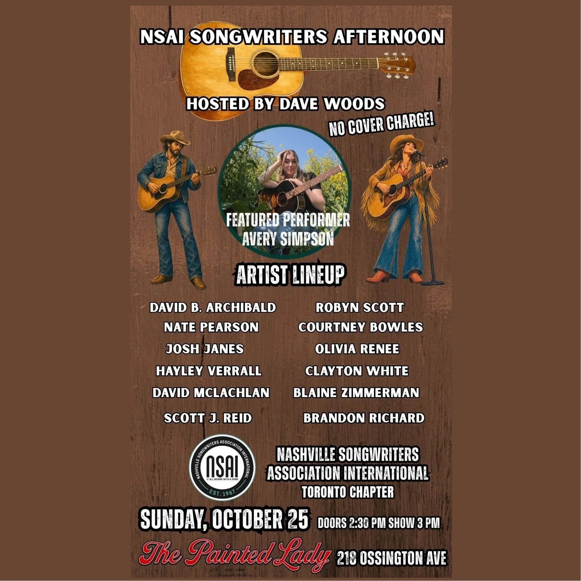NSAI Songwriters Afternoon hosted by Dave Woods