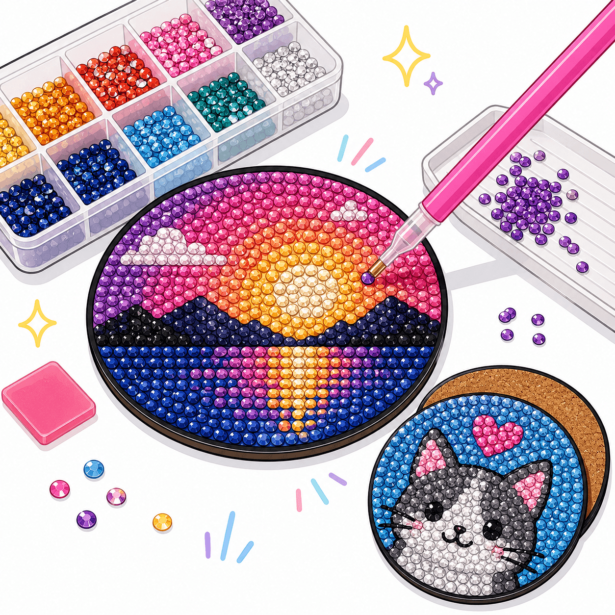 Youth Hub: Diamond Art Coasters